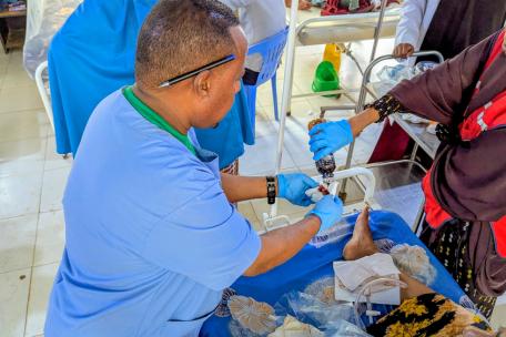 Pacientes de trauma en el Hospital Regional de Bay.