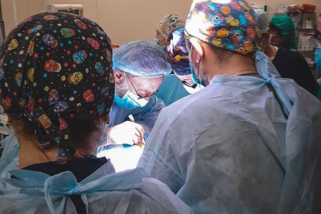 Cirujano de MSF en el hospital de Okhmatdyt, Kiev
