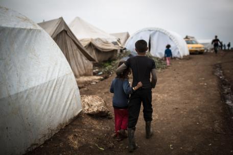 Campo de desplazados en Siria 