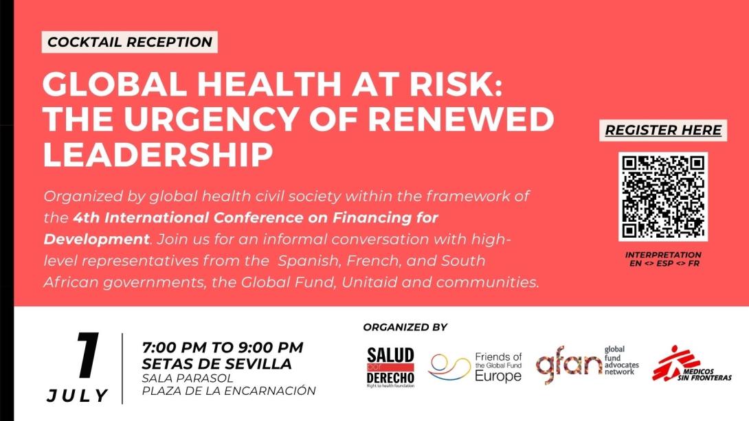 Invitación al evento "Salud global en riesgo"