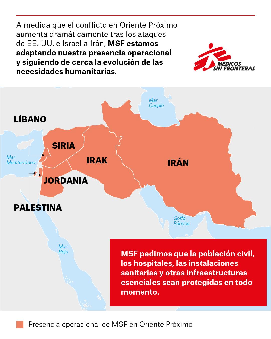 Mapa Oriente Próximo y Oriente Medio