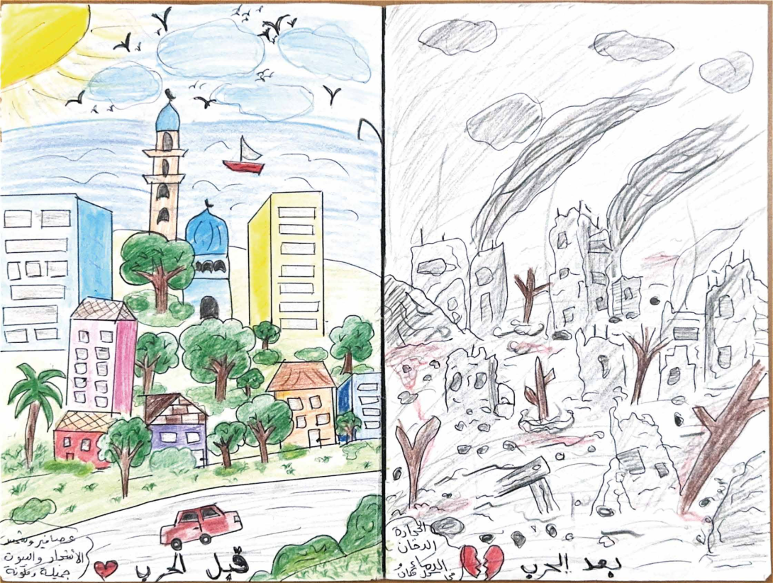 Gaza: los dibujos hablan - Dibujo de Dina