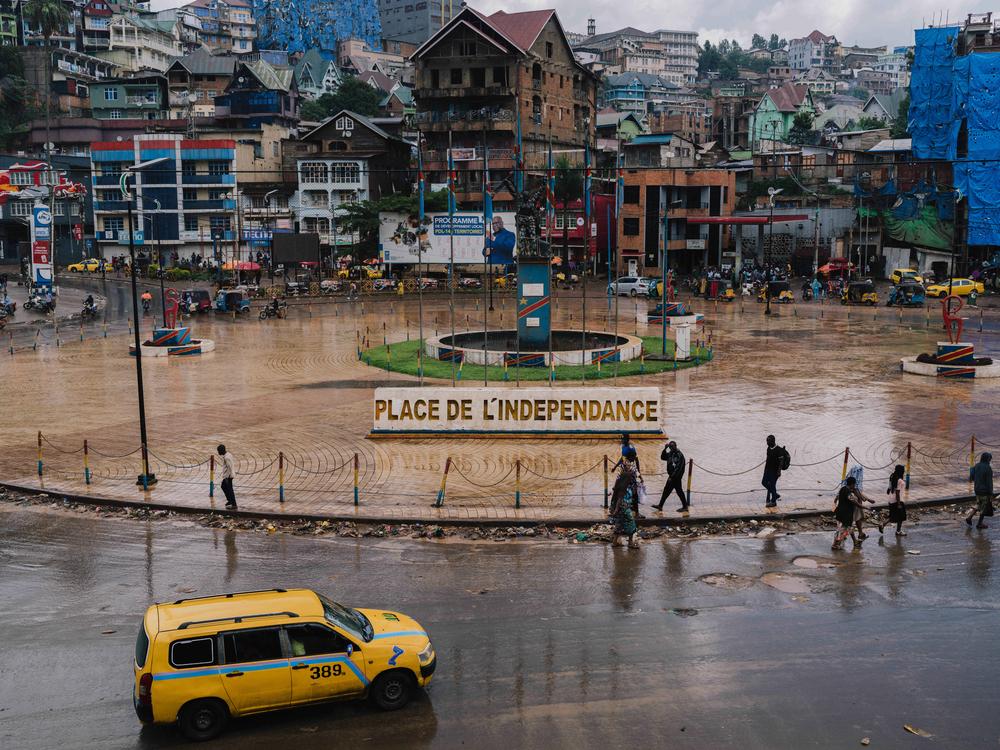 Plaza de la Independencia de la ciudad de Bukavu.