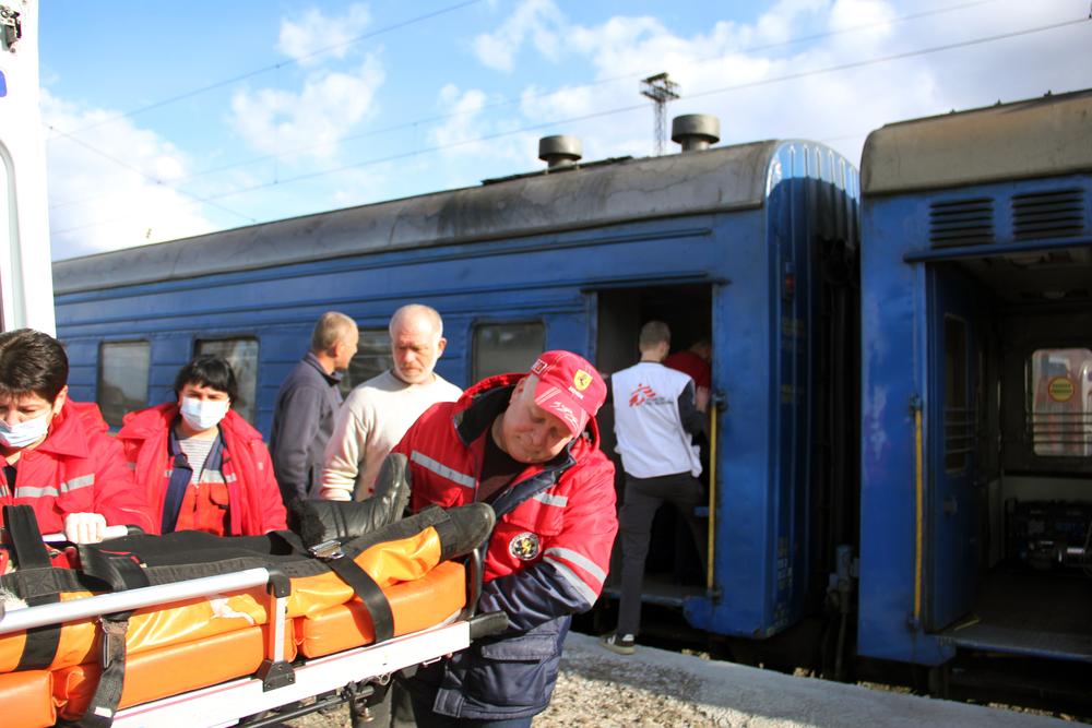El cuarto tren medicalizado de MSF llega a Leópolis El cuarto tren medicalizado de MSF llega a Leópolis