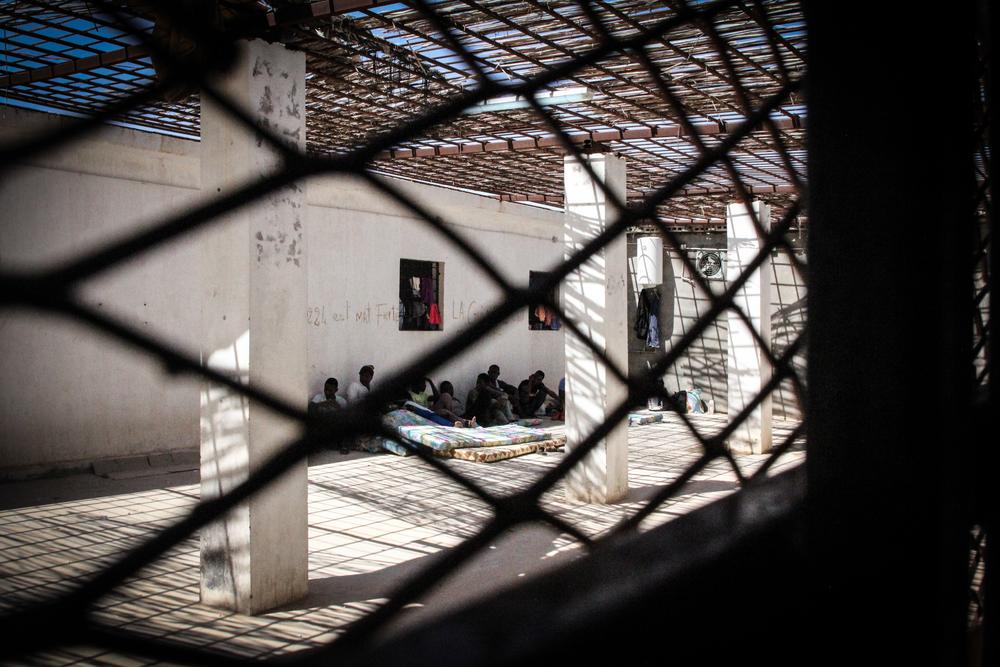 Centro de detención en Libia. Centro de detención en Libia.
