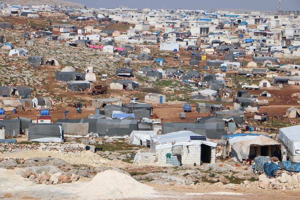 Campo de desplazados de Deir Hassan.