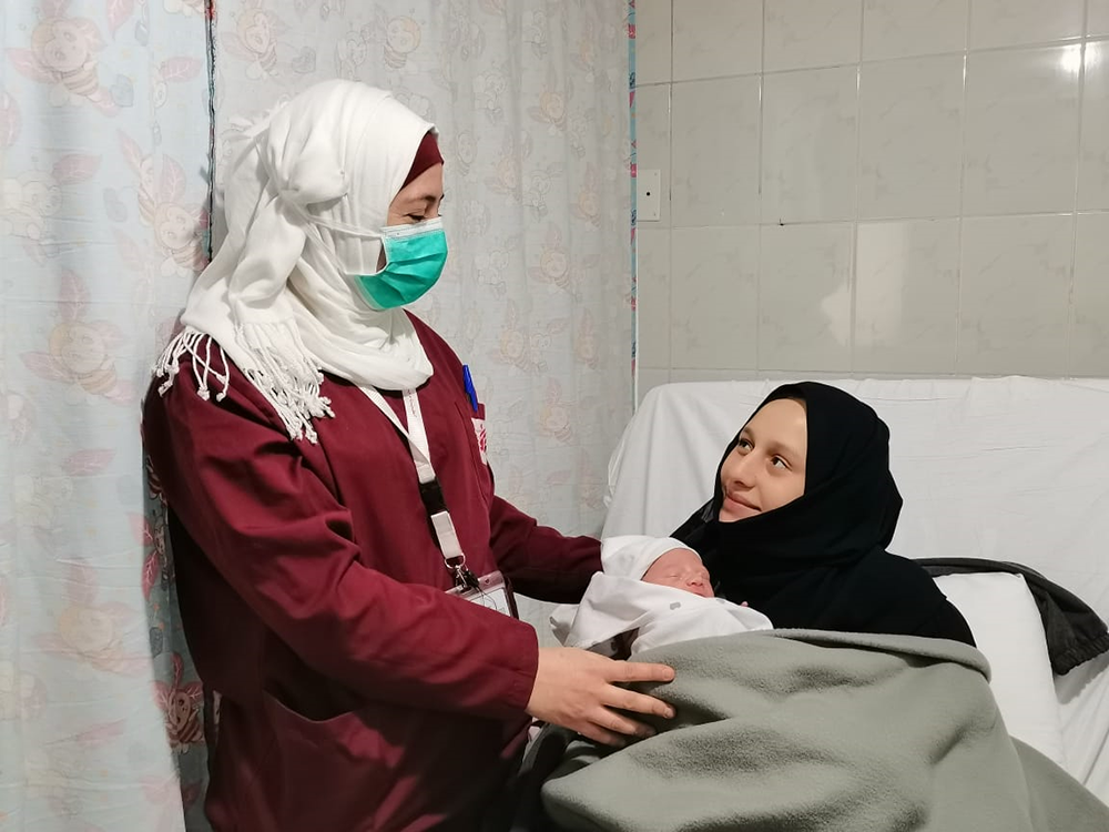 El bebé Ibrahim y su mamá El bebé Ibrahim y su mamá