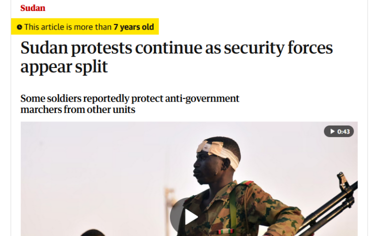 Artículo: Sudan protests continue as security forces appear split