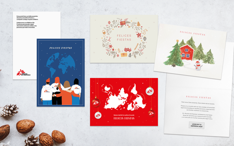 Regalo Solidario - conjunto de postales en papel